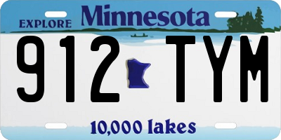 MN license plate 912TYM