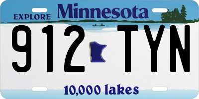 MN license plate 912TYN