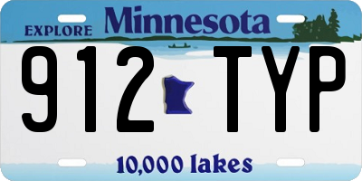 MN license plate 912TYP