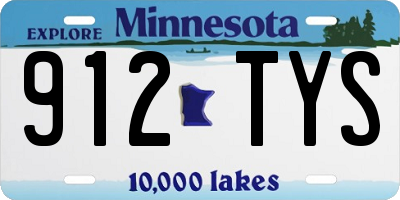 MN license plate 912TYS