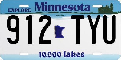MN license plate 912TYU