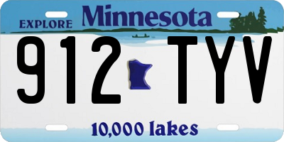 MN license plate 912TYV