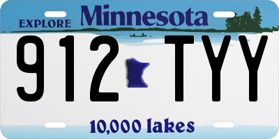 MN license plate 912TYY