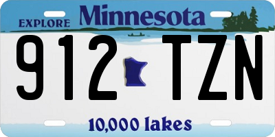 MN license plate 912TZN