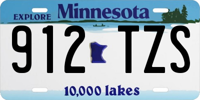 MN license plate 912TZS