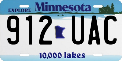 MN license plate 912UAC