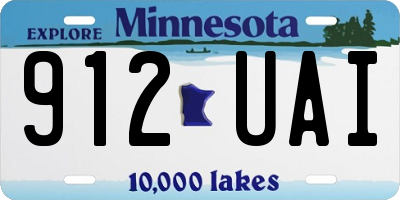 MN license plate 912UAI