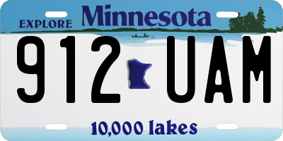 MN license plate 912UAM