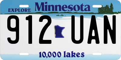 MN license plate 912UAN