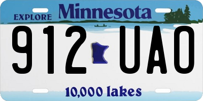 MN license plate 912UAO