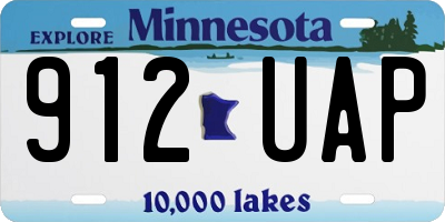 MN license plate 912UAP