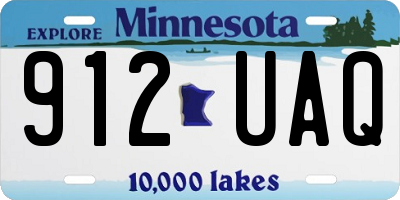 MN license plate 912UAQ