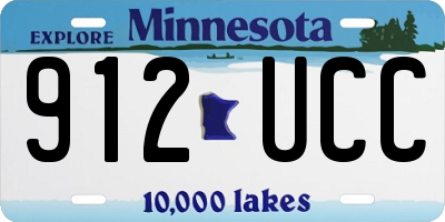 MN license plate 912UCC