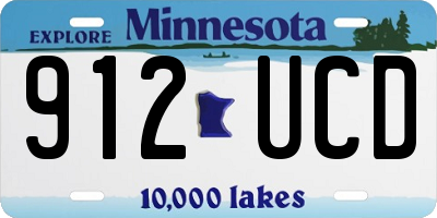 MN license plate 912UCD