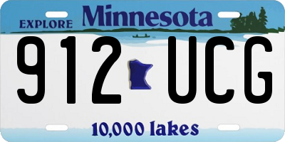 MN license plate 912UCG