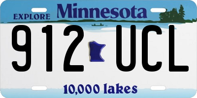MN license plate 912UCL