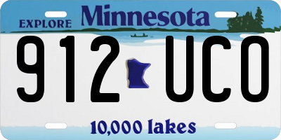 MN license plate 912UCO