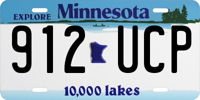 MN license plate 912UCP