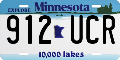 MN license plate 912UCR