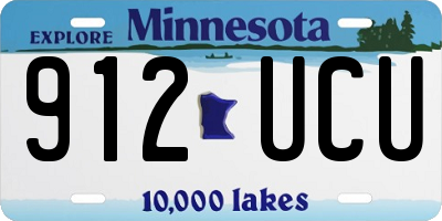 MN license plate 912UCU