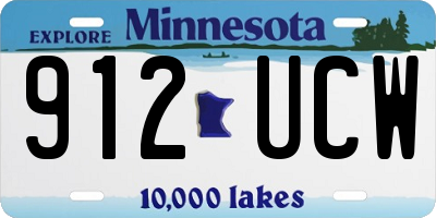 MN license plate 912UCW