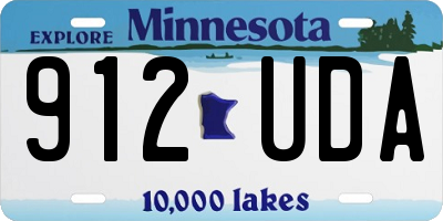 MN license plate 912UDA