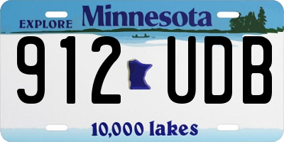 MN license plate 912UDB