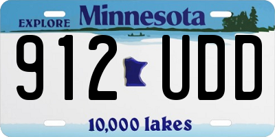 MN license plate 912UDD