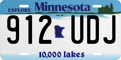 MN license plate 912UDJ