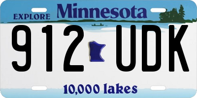 MN license plate 912UDK