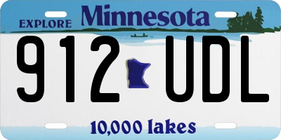 MN license plate 912UDL