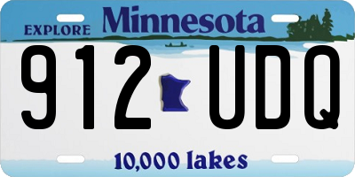 MN license plate 912UDQ