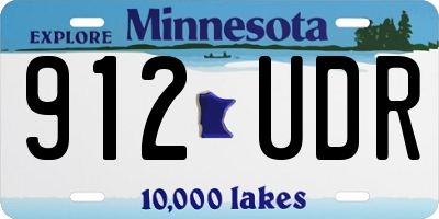 MN license plate 912UDR