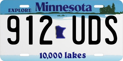 MN license plate 912UDS