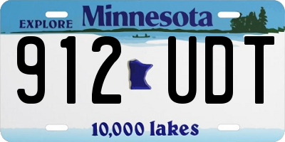 MN license plate 912UDT