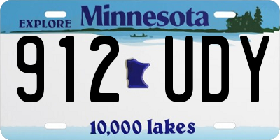 MN license plate 912UDY