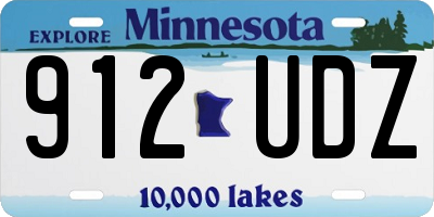 MN license plate 912UDZ