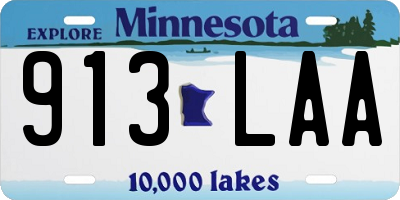 MN license plate 913LAA