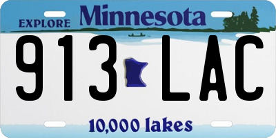 MN license plate 913LAC