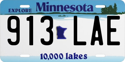 MN license plate 913LAE