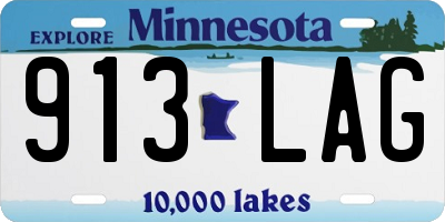 MN license plate 913LAG