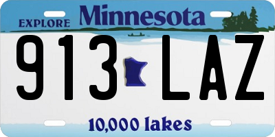 MN license plate 913LAZ