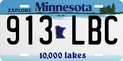 MN license plate 913LBC