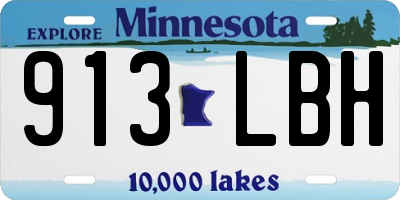 MN license plate 913LBH