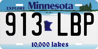 MN license plate 913LBP
