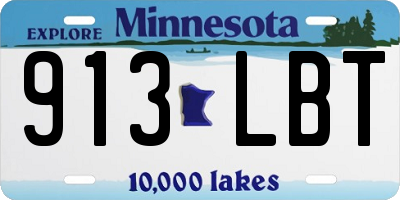 MN license plate 913LBT