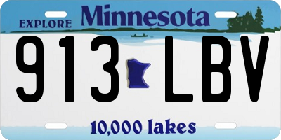 MN license plate 913LBV