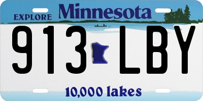 MN license plate 913LBY