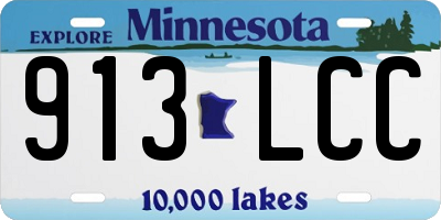 MN license plate 913LCC