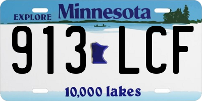 MN license plate 913LCF